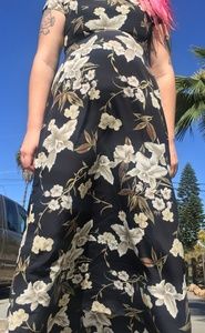 Vintage boho giant floral boho maxi dress 8